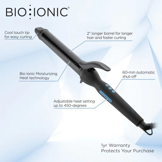 Bio Ionic Long Barrel Curling Iron Trulush Hair Co